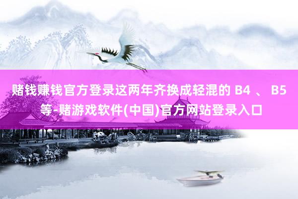 赌钱赚钱官方登录这两年齐换成轻混的 B4 、 B5 等-赌游戏软件(中国)官方网站登录入口