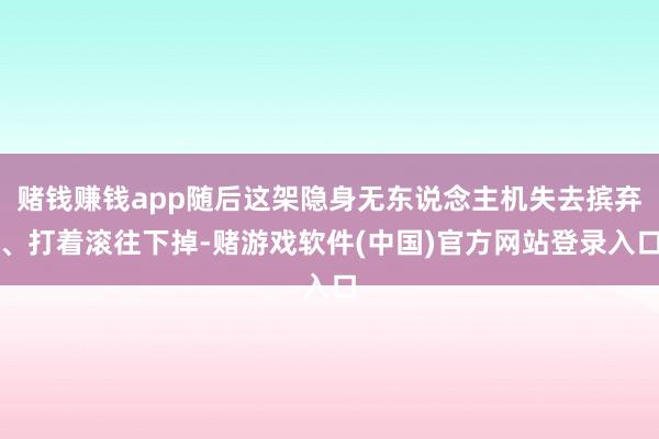 赌钱赚钱app随后这架隐身无东说念主机失去摈弃、打着滚往下掉-赌游戏软件(中国)官方网站登录入口