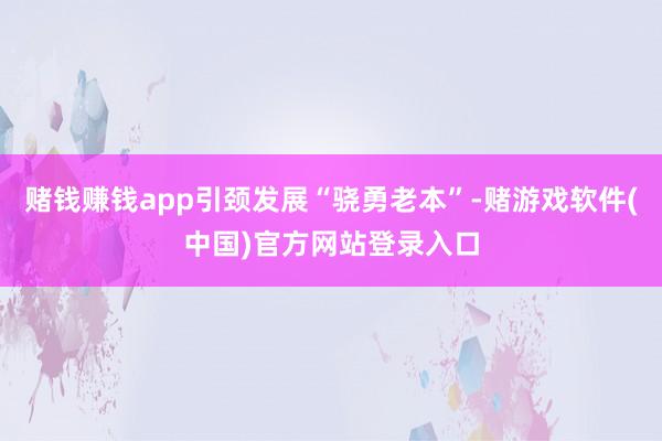 赌钱赚钱app引颈发展“骁勇老本”-赌游戏软件(中国)官方网站登录入口